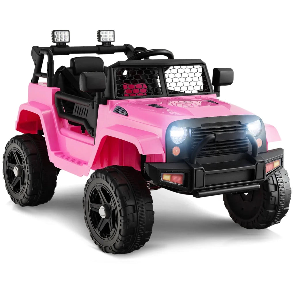 Camion elettrico per bambini 98 x 66 x 65 cm velocità di sicurezza 2,5-4,5 km/h design rosa acciaio e plastica 20_0010995