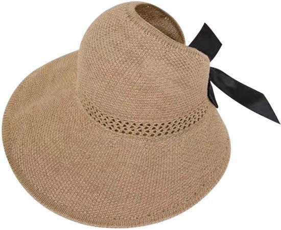 Cappello da sole a strisce aperto