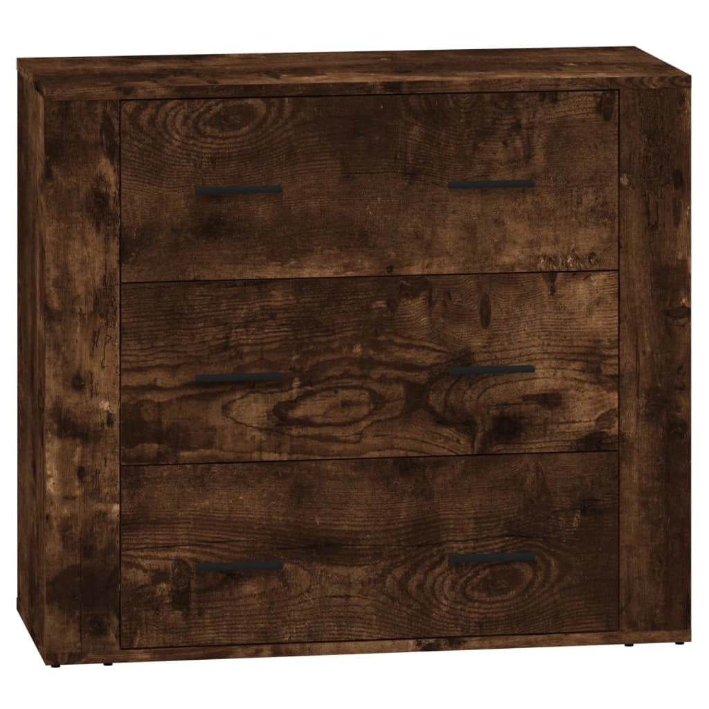 Buffet credenza cassettiera armadio mobile contenitore organizer cucina soggiorno salotti set di 2 legno ingegnerizzato marrone 02_0036753