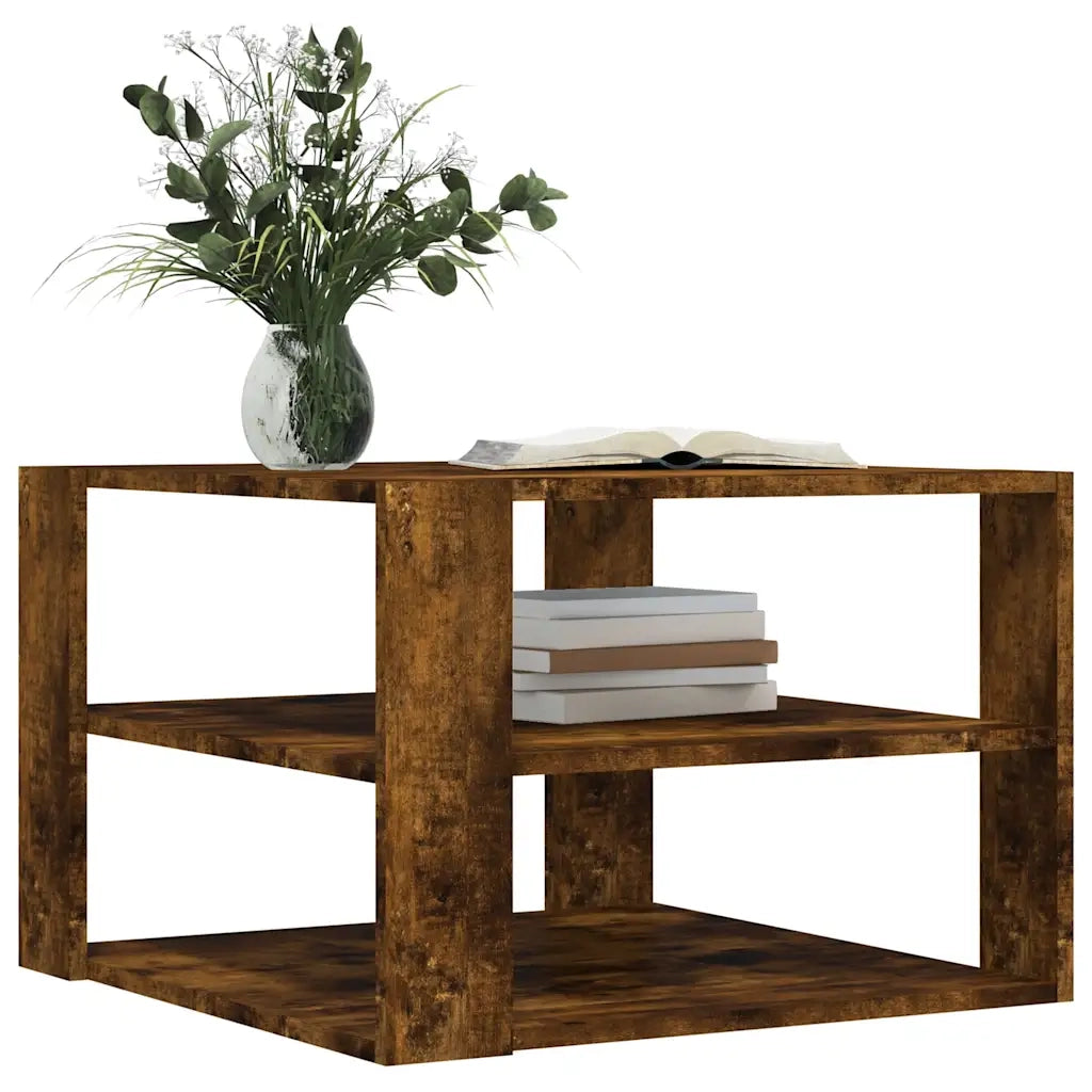 Tavolino salotto | Tavolino da caff¨¨ | Tavolino da Soggiorno Rovere Fumo 58x58x40 cm Legno Multistrato