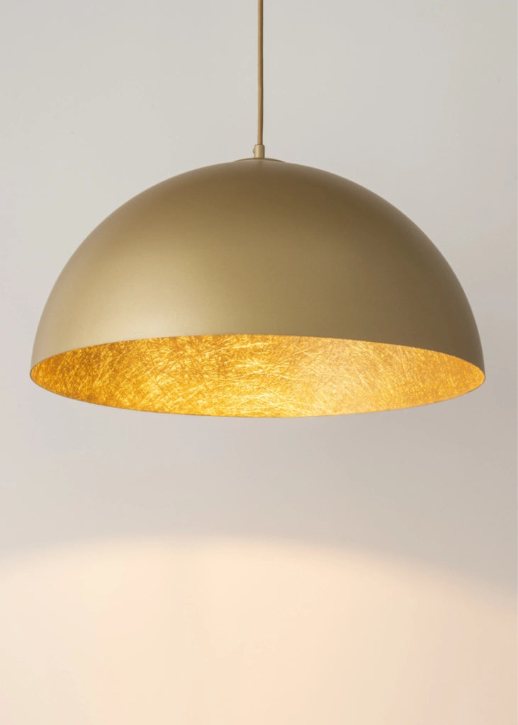 Lampada a sospensione Sfera cupola Ø35 oro E27 Sigma