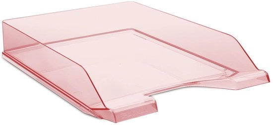 Borsa Postale Standaard Transparente Rosso / 6 pezzi - A4 / Borsa Postale Moderna e Ripiegabile / Transparente-Cristallo/Scatola Ufficio/Poliestere, 7470001PL-04