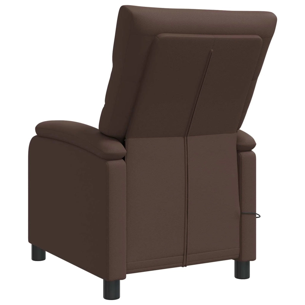 Poltrona Massaggiante Marrone Similpelle 42034903