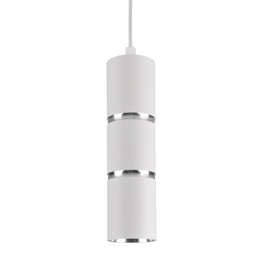 Lampada a sospensione tubo bianca GU10 Bamboo Polux
