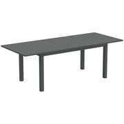 Tavolo da giardino allungato in alluminio 160/220x90 cm tavolo da balcone impermeabile; tavolo buffet antiscivolo; tavolo da campeggio per 6-8 persone; tavolo da pranzo esterno per giardino; balcone patio grigio