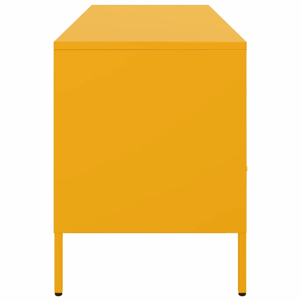 Mobile TV | Armadietto TV | Mobile Porta TV Giallo Senape 100,5x39x50,5 cm in Acciaio
