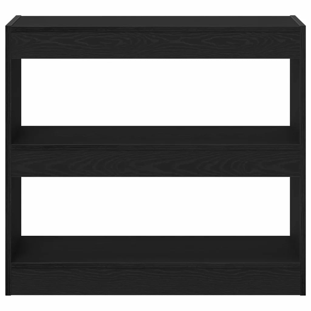 Armadio per Libri 2 livelli 2 pz 80 x 30 x 72 cm Rovere Nero 862720