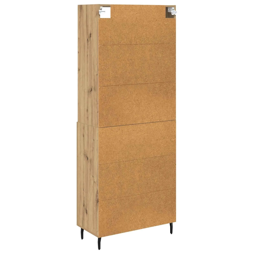Credenza | Madia | Buffet da pranzo | Armadio da pranzo con cassetto Rovere artigianale 69,5 x 34 x 180 cm