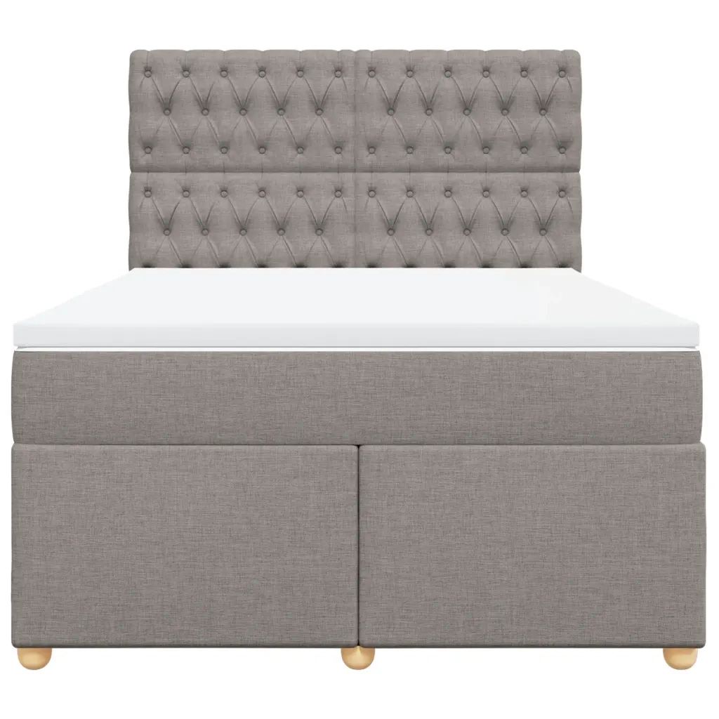 Giroletto a Molle con Materasso Tortora 140x190 cm in Tessuto 3293586