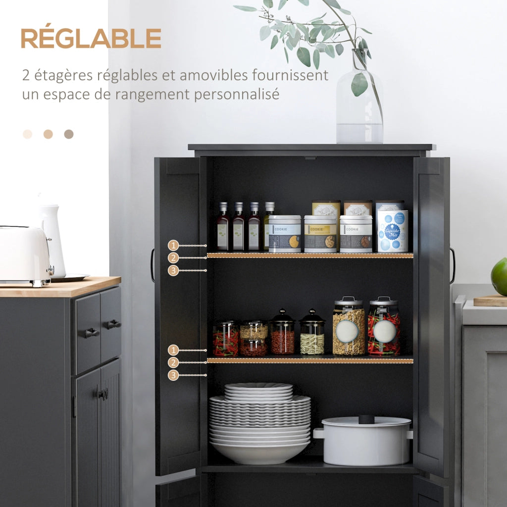 Armadio da cucina con 2 ante e 3 ripiani ¨C zephmum ¨C MDF nero