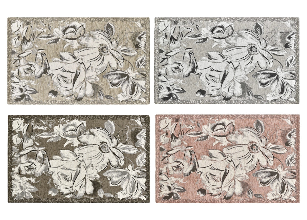 Tappeto Arredo Salotto Antiscivolo Scendiletto Camera Dis. Aster By Suardi - 140x200 - Tortora