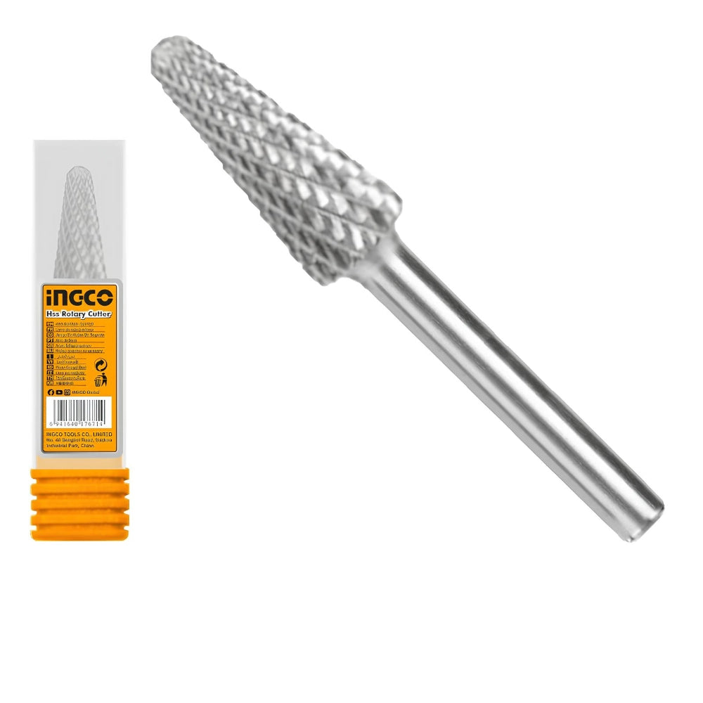 Fresa conica carburo tungsteno testa raggiata fori smussature