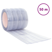Tenda per Porte Trasparente 200 mm x 1,6 mm 50 m in PVC