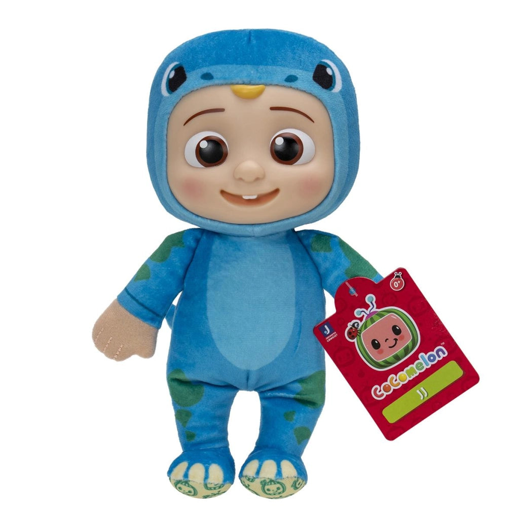 Cocomelon-Peluche JJ costume dinosauro, 20 cm