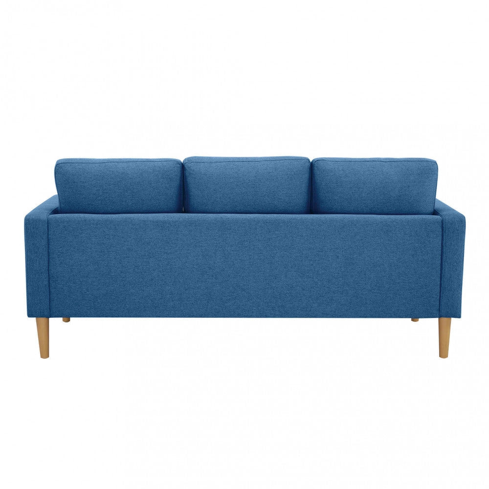 Divano 3 Posti Ramsey 180x73x82 h cm in Tessuto Blu