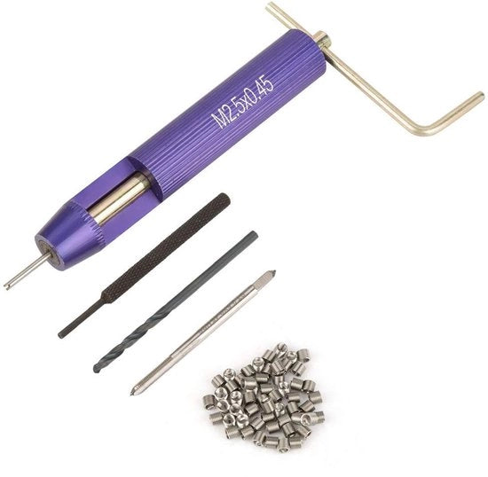 Kit di Riparazione per Cavi in Acciaio Inox - 50 pezzi - Inserti per Cavi - Set di Strumenti per Combinazione - Riparazione di Cavi Danni - Connessione Migliorata - Resistenza al Taglio Incrementata - Attacco per Cavi