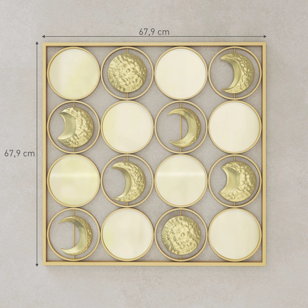 Decorazione Lunare Multidirezionale con Dischi ¨C Minimal ¨C Oro