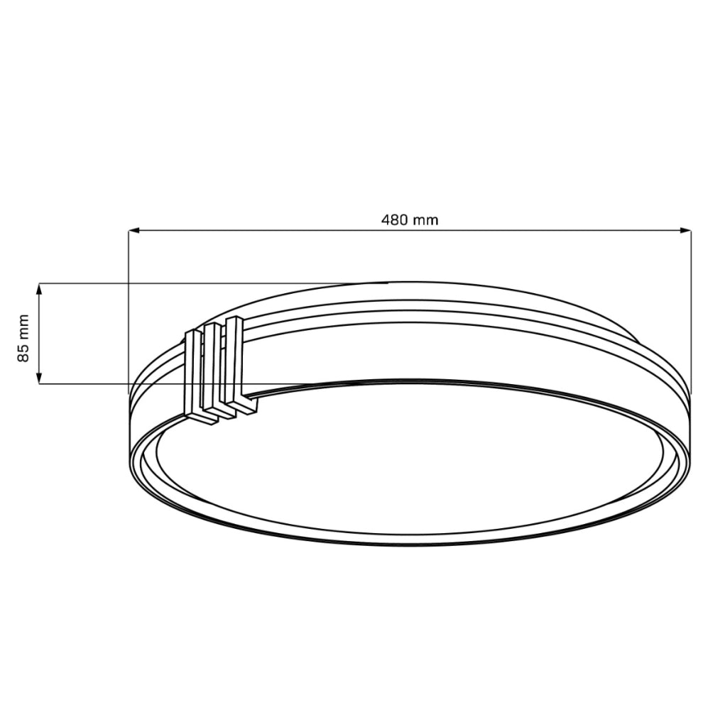Plafoniera LED 72W 48cm dimmer CCT IP44 Polux Arletta