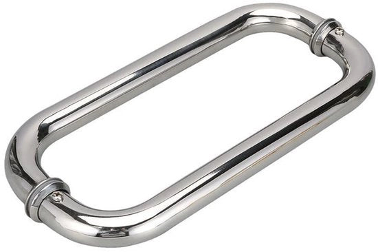 Maniglia di apertura porta 12 pollici - Maniglia a doppia faccia con tirante - In acciaio inossidabile - Regolabile - Anticorrosivo - Finitura elegante - Maniglia di apertura porta