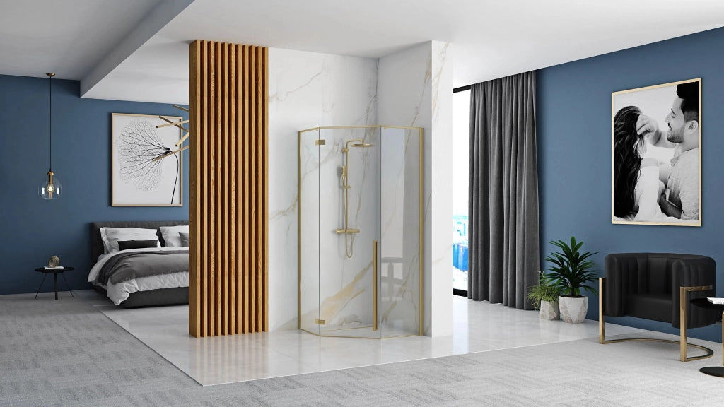 Cabina Doccia Diamond 100x100 Brush Gold