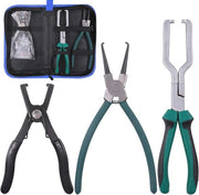 Set di pinze per linea di alimentazione - 3 pezzi - 23 cm - filtro del carburante - calibro - pinza a clessidra - 80 gradi - uncoppaggio - manutenzione auto