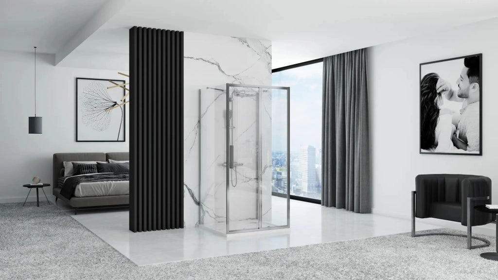 Cabina Doccia A Parete Rea Rapid Slide Chrome 120x100