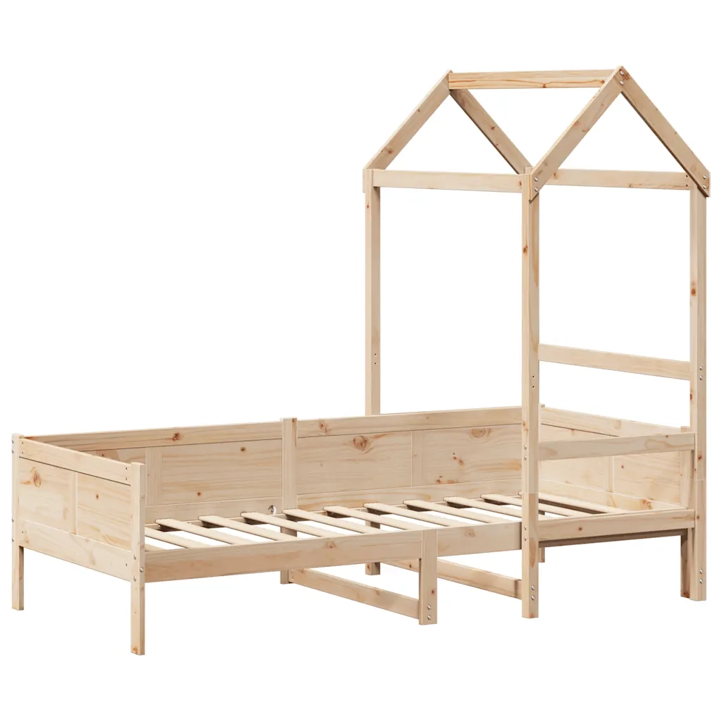 Dormeuse con Tetto 80x200 cm in Legno Massello di Pino 3282254