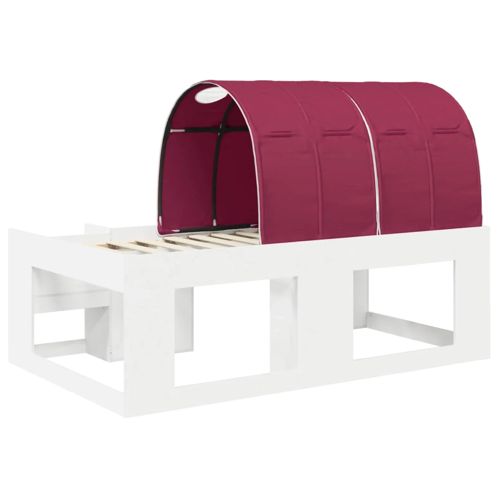 Letto alto per Bambini | Letto Infantile | Lettino con storage Bianco e Rosso