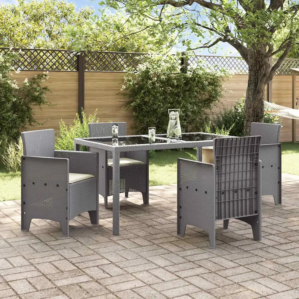Sedia da Giardino 4 pcs Grigio chiaro 53 x 49 x 85 cm