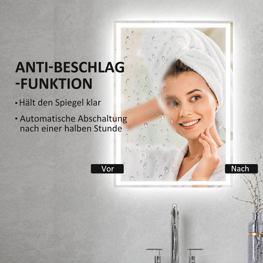 Specchio da Bagno LED ¨C Xylo ¨C Bianco con Interruttore Touch
