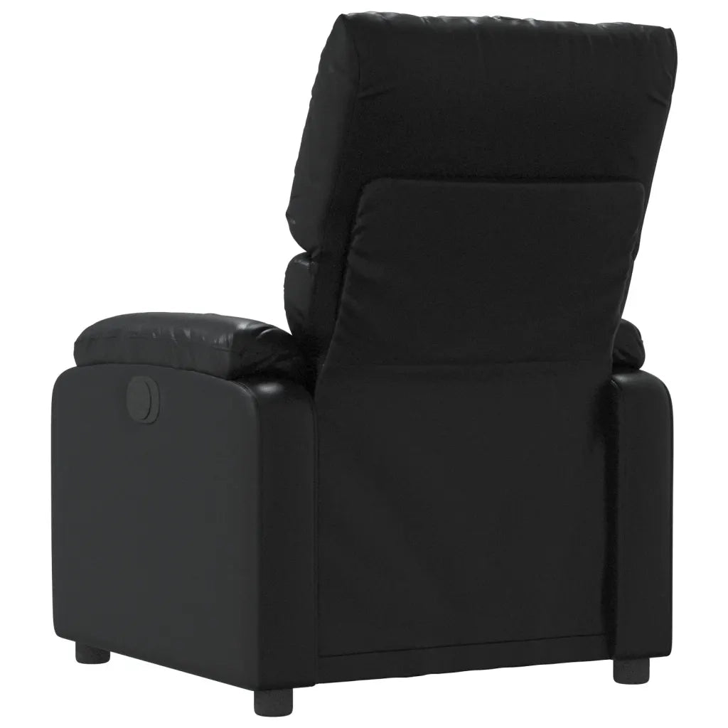 Poltrona Reclinabile Nera in Similpelle 373434