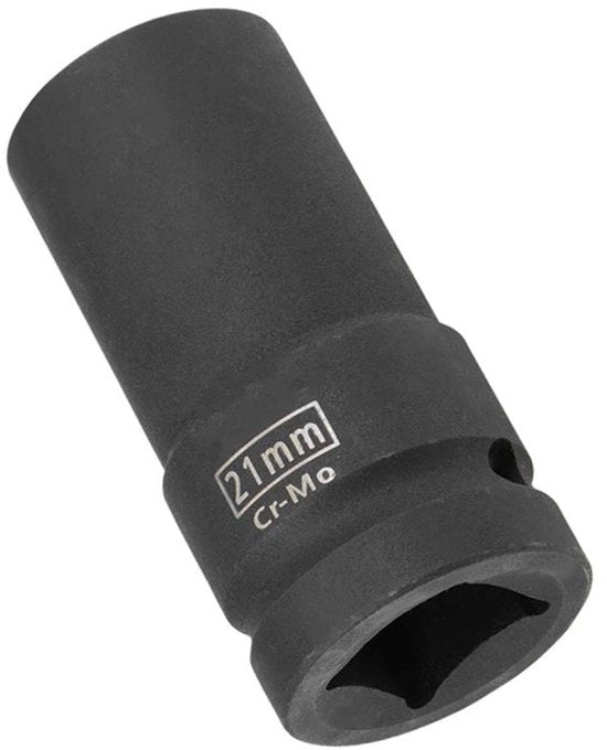 Impatto profondo 3/4 pollici - Alesso a 6 punte - Fusto in acciaio lamellare - Dimensioni 21 mm - Ideale per la riparazione automezzi in casa - Progettato per un uso duraturo e affidabile