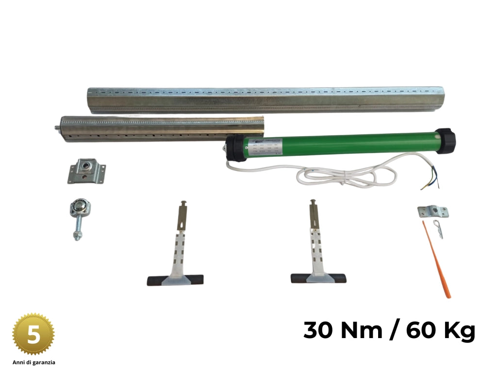 Kit motori tapparelle 60 kg 30 Nm Rullo da 130 cm a 165 cm Completo con Molle di Sicurezza