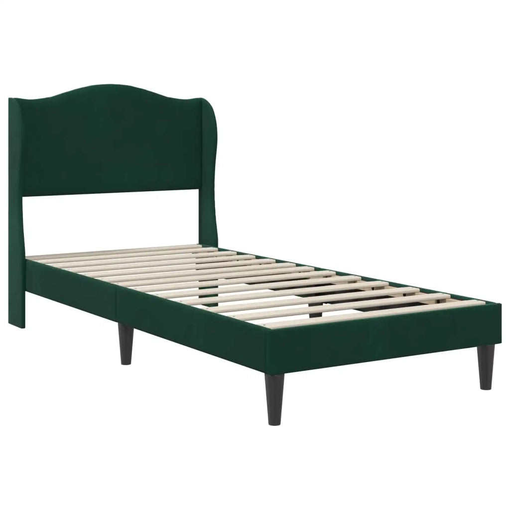 Struttura del letto con stoccaggio e testata Verde Scuro 3415186