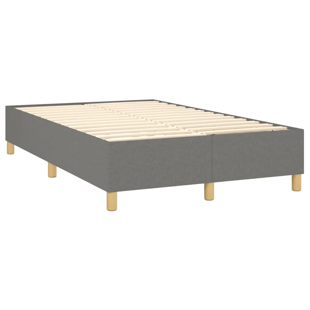 Giroletto a Molle con Materasso Grigio Scuro 120x200 cm Tessuto 3137302