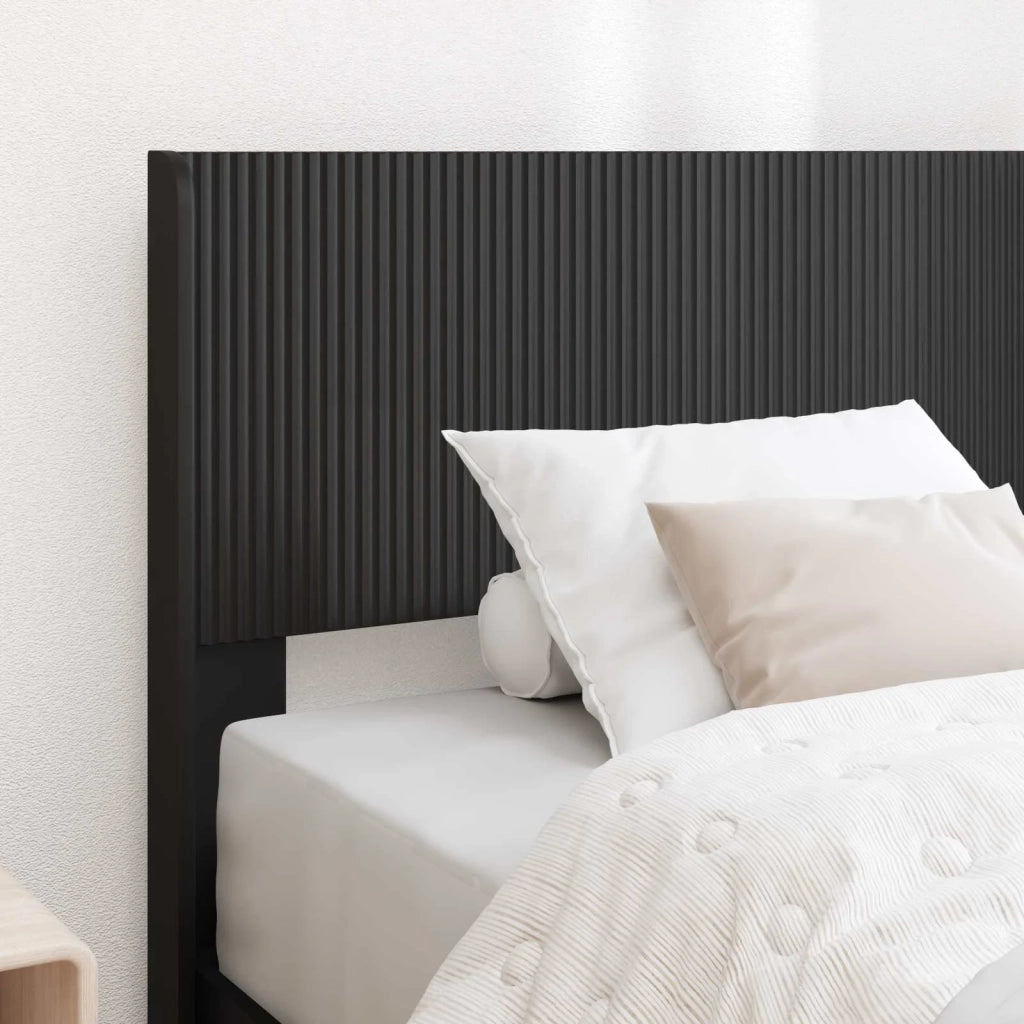 Struttura del letto con stoccaggio e testata Nero 100 x 200 cm 3414244