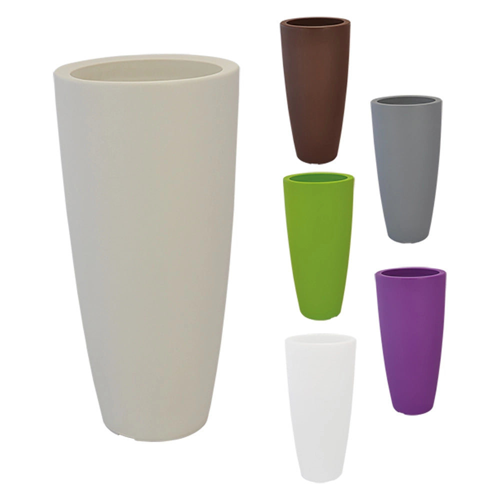 1pz vaso tondo 'stilo' +â-£ cm 33 x h 70 - 12 lt. antracite cod:ferx.6126789nlm
