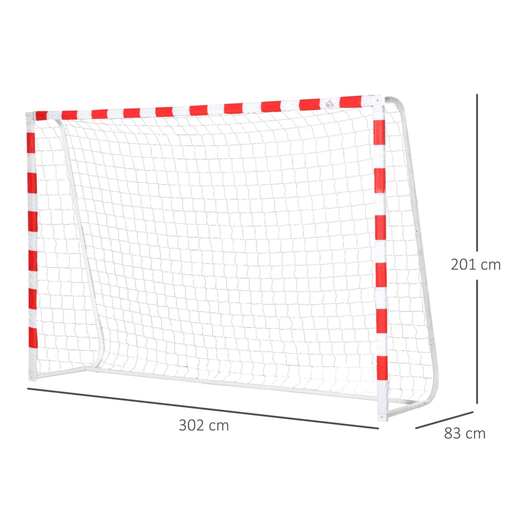 Porta da Calcio 302x83x201 cm in Plastica Bianca