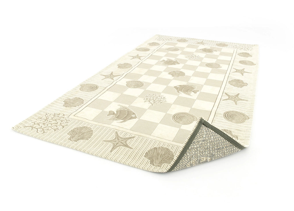 Tappeto Velour Antiscivolo Modello Marino By Suardi - 85x150cm - Beige