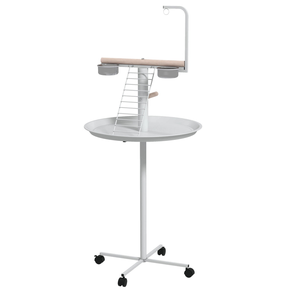 Mangiatoia per Uccelli con Ruote ¨C Minimal ¨C Bianco ?60x138 cm