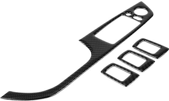 Kit di sostituzione per maniglione di vettura - Nuovo - Copertura del pulsante di sterzo - Pannello di commutazione - Fibra di carbonio - Comando a sinistra - Perfetta compatibilità E90 3 serie - Maniglione di sterzo