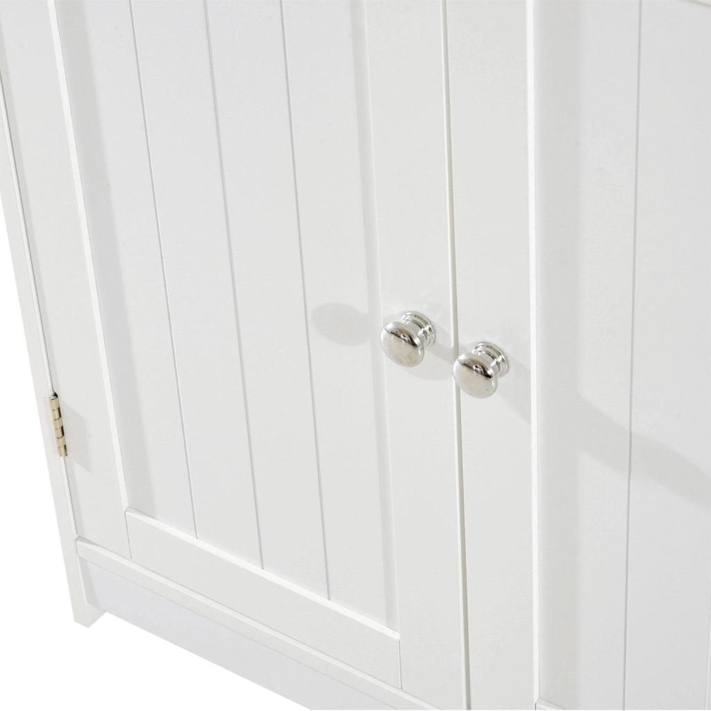 Mobile Sottolavabo Bagno con 2 Ante e Ripiano Regolabile ¨C Minimal ¨C Bianco 60x30x60 cm
