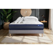 Pacchetto letto completo - Materasso 160x200cm + Box spring con doghe (kit) + 2 cuscini + Piumino - Actimemo Tech