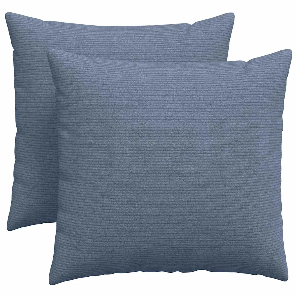 Cuscini da Divano 2 pcs Blu 45 x 45 cm Tessuto in Cords 42013949