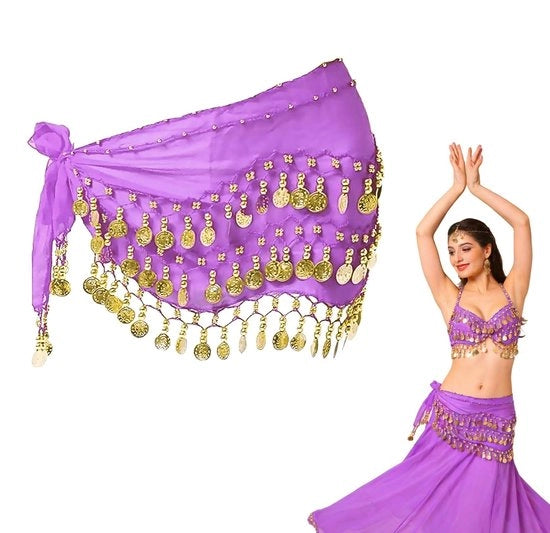 Asciugamano Chiffon per Danza del Ventre - 140 x 24 cm - 110 gram - 90+ Munizioni - Colori Pastello