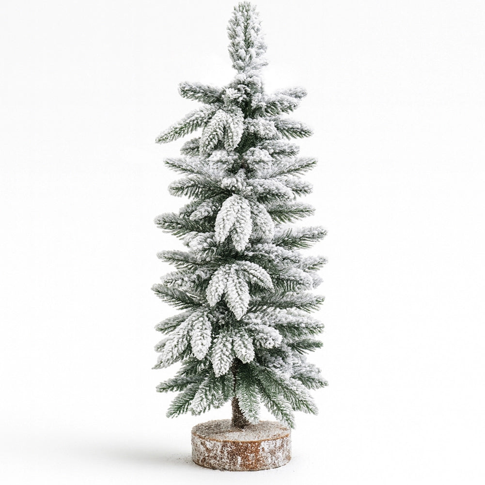 Albero di Natale Innevato 60cm con 44 Rami e Neve Effetto Realistico Base Tronco