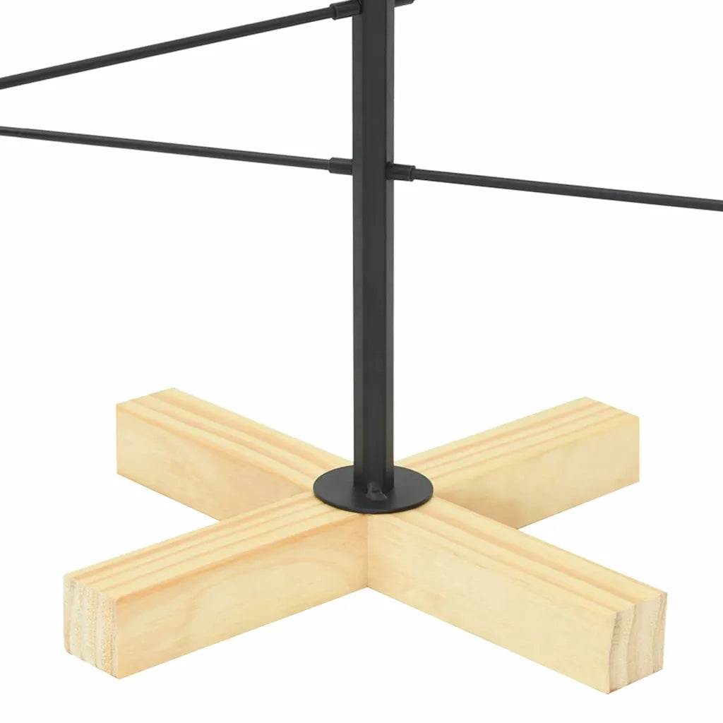 Albero di Natale in metallo con supporto Nero 89 cm 42019176