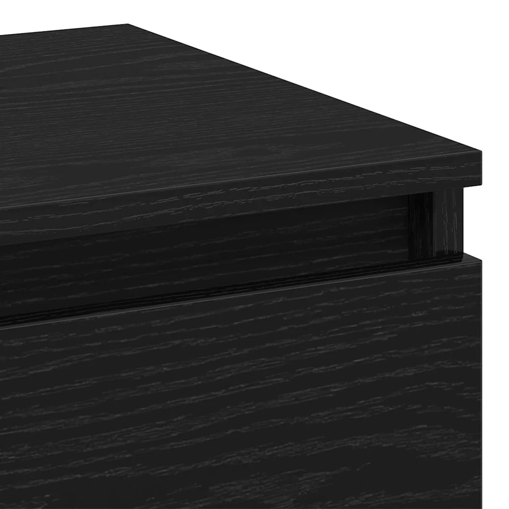 Armadio da Notte con cassetto 2 pcs Rovere Nero 40 x 35 x 50 cm 863467