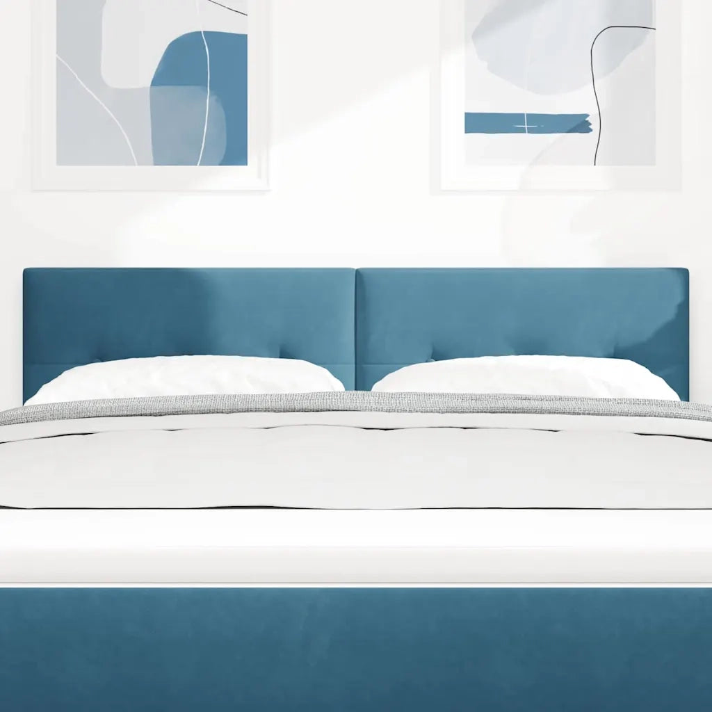 Testiera | Testata LED con strisce LED Blu 144 cm Velluto