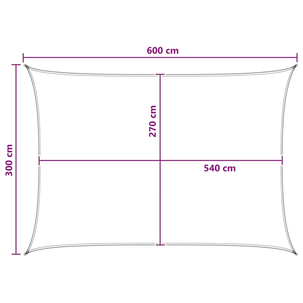 Telo Ombra Grigio chiaro e bianco 3 x 6 m HDPE 42032950